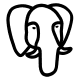 PostgreSQL logo dark