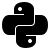Python logo dark